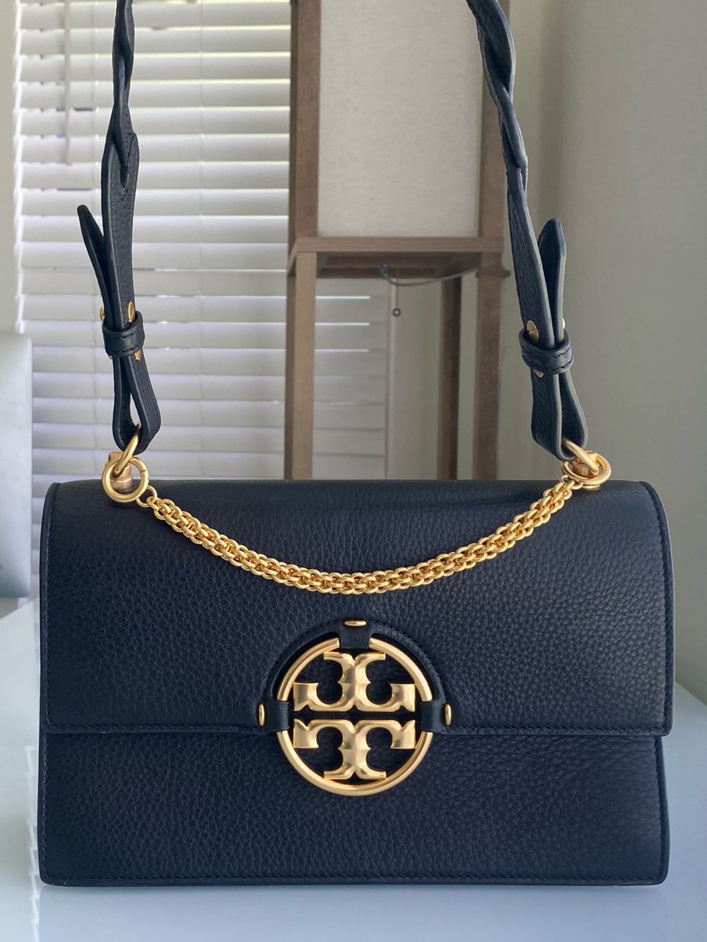 Tory Burch Black Leather Shoulder Bag